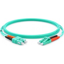 Alfafonet Sc/pc-Lc/pc Multimode Om3 Dupleks 1 Metre Fiber Patch Cord