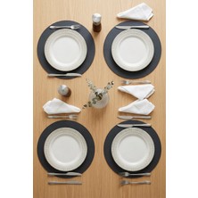 Bonna Porselen Galata Albus Düz Tabak 22 cm 6 lı