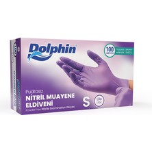 Dolphin Lila Nitril Muayene Eldiveni S Beden 100 Adet - Mdr
