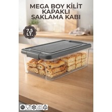 Nandy Home Mega Boy 7,5lt. Decobox Çok Amaçlı Saklama Kabı - Piknik Taşıma Seti - 7,5lt.