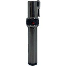 Zenit Tek Torch Jet Alev Metal Çakmak - Siyah