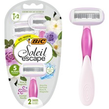 Bic Bıc Soleil Escape 5 Bıçaklı Kadın Tıraş Bıçağı 2’li Rose Magnolia