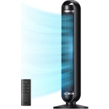DREO Nomad TFT414 Kule Tipi Vantilatör 36 İnç 8 Hız, 4 Mod, 90° Salınım, Sessiz Çalışma, Kumandalı, LED Ekran Siyah