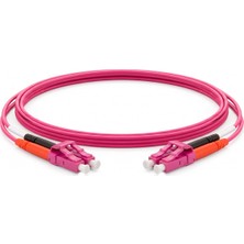 Alfafonet Lc/pc-Lc/pc Multimode Om4 Dupleks 1 Metre Fiber Patch Cord