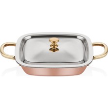 Altınbaşak Multi Metal Bakır Kare Tencere 12 *14 Cm, A 101KS 14