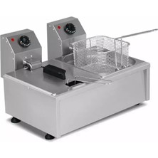Omake 5+5 Lt Elektrikli Fritöz, Tahliyesiz,  OMK.FRT21.E21.0050.Z5F