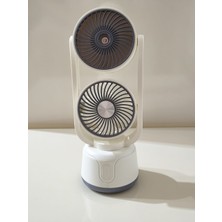 Arell Teknoloji Sulu Buharlı Fan Şarjlı Vantilatör Mini Masaüstü El Fanı Taşınabilir 3 Kademeli USB Pervane