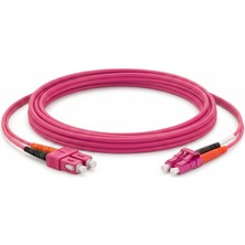 Alfafonet Sc/pc-Lc/pc Multimode Om4 Dupleks 2 Metre Fiber Patch Cord