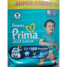 Prima Aktif Bebek (No 8) 27 Adet (Bel Bantlı) 17+Kg