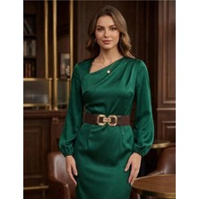 Fiori Metal Gold Tokalı Lastikli Kemer
