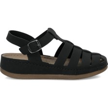 Polaris 167506.Z Siyah Kadın Comfort Sandalet