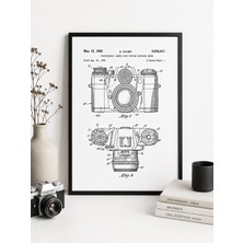 Pegziz Fotoğraf Makinesi Patent Tablosu Duvar Dekor Tablo