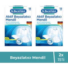 Dr. Beckmann Beyaz Çamaşırlar Için Aktif Beyazlatıcı Mendil Seti 2×15’li
