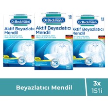 Dr. Beckmann Beyaz Çamaşırlar Için Aktif Beyazlatıcı Mendil Seti 3×15’li