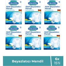 Dr. Beckmann Beyaz Çamaşırlar Için Aktif Beyazlatıcı Mendil Seti 6×15’li