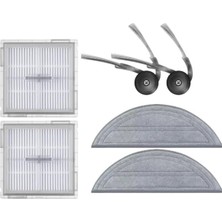 RotRever Roborock Q8 Max Pro / Q8 Max Pro Plus Robot Süpürge Fırça,hepa Filtre,mop Paspas Bez Yedek Parça Seti-6 Parça
