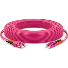 Alfafonet Sc/pc-Lc/pc Multimode Om4 Dupleks 10 Metre Fiber Patch Cord