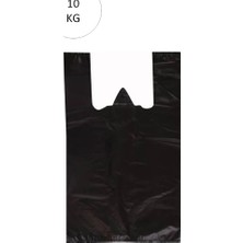 Hace Bazaar Siyah Atlet Poşet Orta Boy 29X50 cm Takriben 850 Adet 10 kg