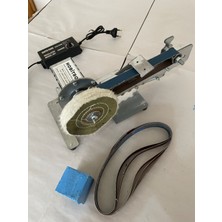 GBA Keçeli 520LIK Mini Bant Zımpara Polisaj Makinesi Bıçak Bileme Ahşap Plastik Metal Zımparalama