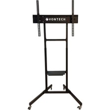 Vontech V5510TS 55"-100" Tekerlekli Ayaklı Tv Standı - Yükseklik Ayarlı