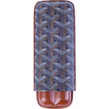 Cohiba Kahverengi Goyard Desenli Ikili Deri Puro Kılıfı - TR8218