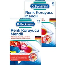 Dr. Beckmann Renk Koruyucu Mendil 12’li X2 Set – Renkliler ve Beyazlar Için Boya Geçişini Önleyen Mendil