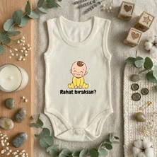 Baby Sena Babysena Rahat Bıraksan Baskılı Kolsuz Kız/erkek Bebek Body (0-3yaş)