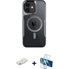 İlk El Grup Pilelistore™ iPhone 11 Kılıf Yadigar Klasik Özel Seri - Siyah 3D Antistatik Cam Ekran Koruyucu + Renkli Kamera Lens Koruma Cam - Pe
