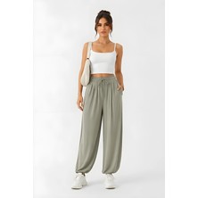 Lili Woman Kadın Soft Flow Beli Lastikli Relax Fit Şalvar Pantolon K.4320