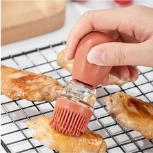 Hace Bazaar Hazneli Silikon Yağ Sos ve Yumurta Fırçası Yağ Fırçası Yağlık Silikon Fırçalı Yağdanl�