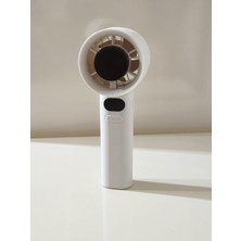Arell Teknoloji 120 Kademe Dijital Ekranlı Mini Masaüstü Fan USB Şarjlı Taşınabilir El Fanı