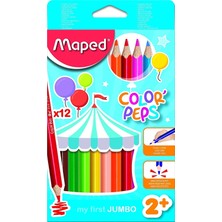Maped Color Pep S Maxı 12'li Kuru Boya Kutu Renkli ve Eğlenceli Çizim İçin