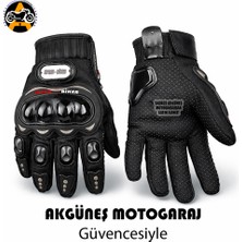 Akgüneş Motogaraj Tam Parmak Koruyucu Sürüş Eldiveni - Renk: Siyah Beden: 2XL