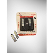 Oto Süslen T10 W5W Beyaz LED 6 Ledli Canbus Silikon Ultra Power Beyaz Park Plaka Tavan Ledi 2ADT