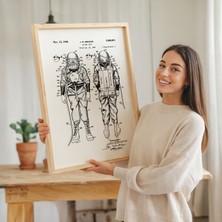 Pegziz Dalış Kıyafeti Patent Tablosu Dalgıç Duvar Dekor Tablo