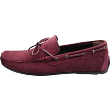 King Shoes Bordo Süet Büyük Numara Ayakkabı