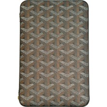 Cohiba Çakmak Kesicili Goyard Desenli Siyah Deri Puro Taşıma Çantası & Seyahat Humidoru