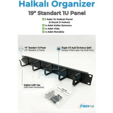 1u 19" Halkalı Kablo Organizer