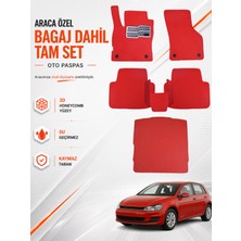E-BİZ Volkswagen Golf 7 (2012-2019) Araca Özel Eva Oto Paspas Seti Topukluk Bagaj Dahil Tam Set