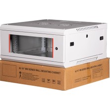 LANDE - 4U 19" Duvar Tipi Rack Kabinet – Genişlik: 600 mm | Derinlik: 600 mm – Açık Gri (Demonte)