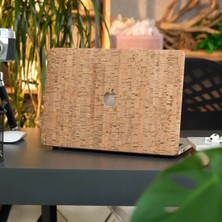 McStorey Macbook Pro 13.3 inç M1 M2 Çip Uyumlu Ahşap Dokulu Sert Kapak, 360° Koruma İnce Hafif TPU Hard Case Açık Kahverengi