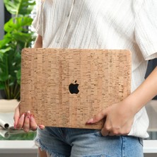 McStorey Macbook Air M1 Kılıf 13 inç Ahşap Dokulu Sert Kapak, 360° Koruma İnce Hafif TPU Hard Case Açık Kahverengi