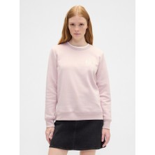 Gap Kadın Pembe Relaxed Logo Sweatshirt
