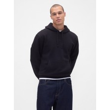 Gap Erkek Siyah Relaxed Mini-Logo Sweatshirt