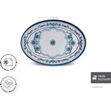 Karaca Blue Harmony Melamin Kayık Tabak 35 cm