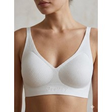 Nixci Intimates Kadın Petek Doku Telsiz Sütyen Çıkarılabilir Pedli Nefes Alan Günlük Rahat Sütyen