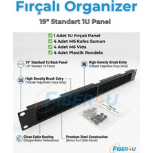 1u 19" Fırçalı Kablo Organizer