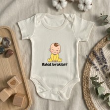 Baby Sena Babysena Rahat Bıraksan Baskılı Kısa Kollu Kız/erkek Bebek Body (0-3 Yaş)
