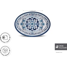 Karaca Blue Harmony Melamin Kayık Tabak 30,5 cm