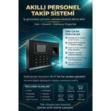 Linadex Linas Wifi Parmak Izi okuyucu+Kartlı+Şifreli Personel Takip Cihazı-Maaş Programı 10 Kart Hediyeli
